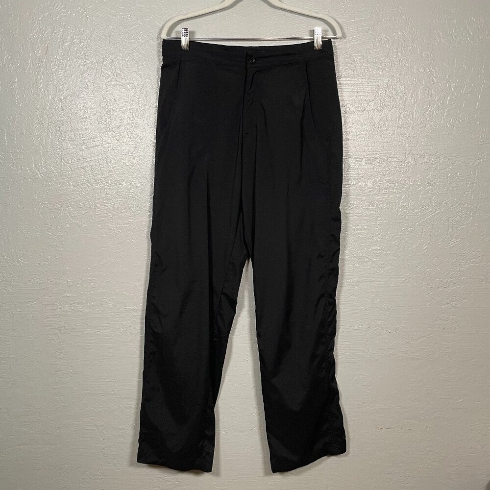 Royal Robbins Women 10 Black Hiking Pants Quick Dry Button Hem Adjustable Waist - Picture 1 of 11